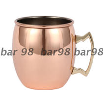 bar 98 stainless steel Copper Cup 304 mug glass cup wine cup beer cocktail glass 500ml