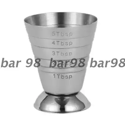 Magic segmented internal and external scale multi-unit measuring wine uiscup 15-75ml bar wine set