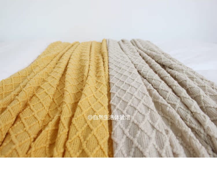 Bắc Âu retro lingge chăn dệt kim thường sofa văn phòng điều hòa không khí chăn mền ngủ chăn mền dưới chân thảm giường cưỡi Độc thân - Ném / Chăn chăn tuyết nhung