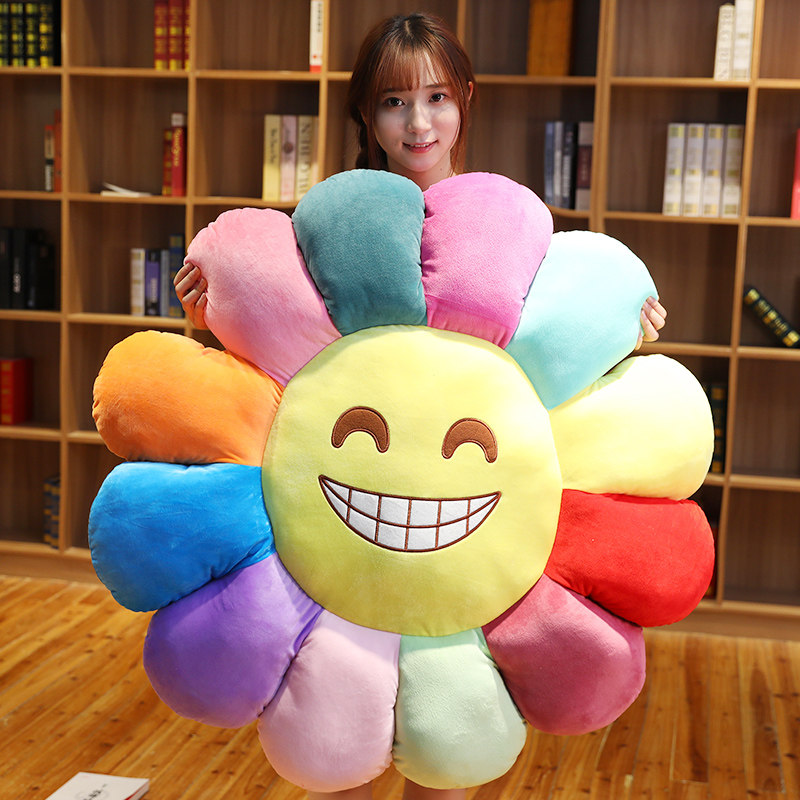 Sun flowers lovely doll sweet toy plush bed large sunflower doll cushion with mat girl doll