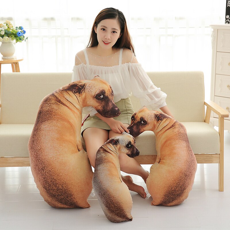 Personality simulation animal 3d Puppy bed with pillow sofa large backrest cute bedroom leaning on pillowy stuffed toy
