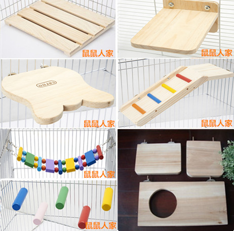 Spike Wooden Totoro Jumping Platform Swing Fan-shaped Springboard Pedal Toys Grinding Supplies With Totoro Cage