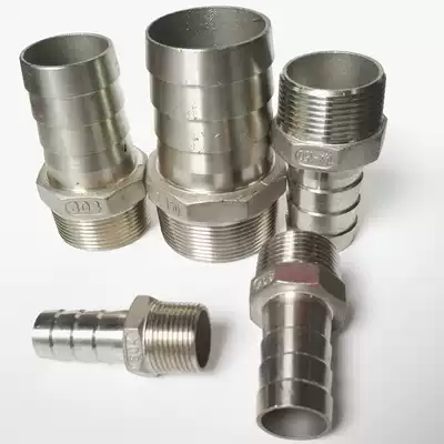 304 stainless steel hexagonal pagoda joint Stainless steel hexagonal leather hose joint barbed leather bamboo joint