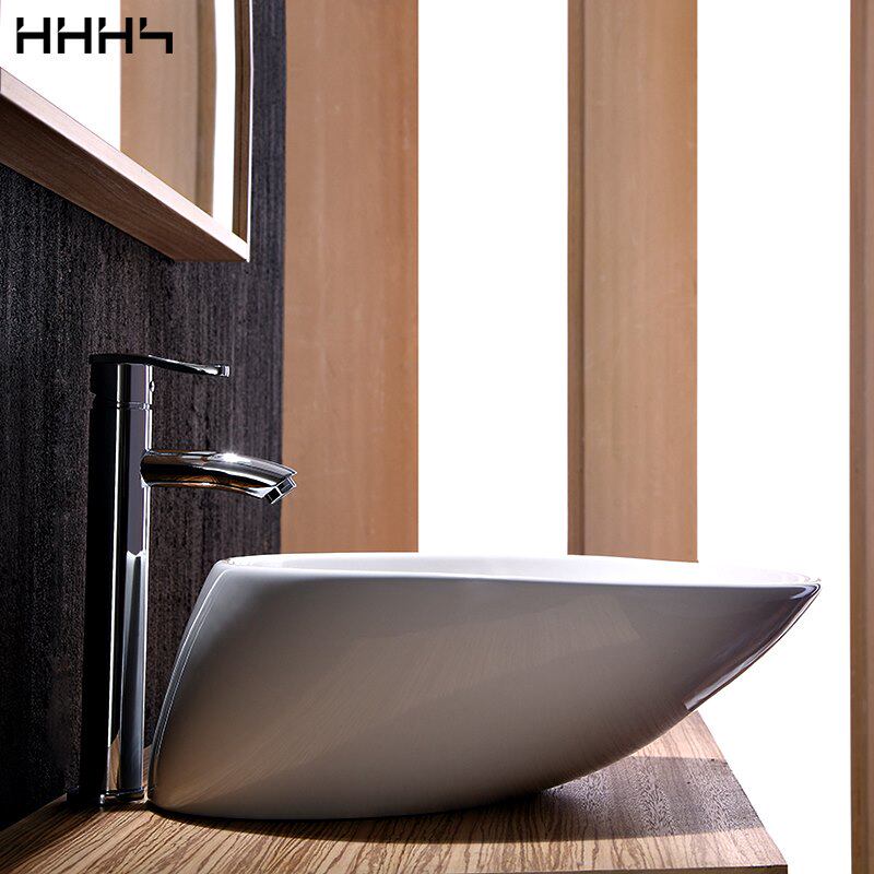 Hanshe basin Nordic hand-washing art basin creative countertop basin Ortao oval basin wash surface ceramic countertop basin