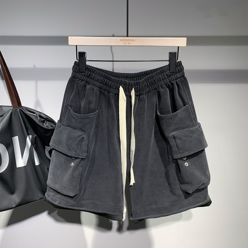 Trendy Fashion Three-Dimensional Large Pocket Cargo Shorts for Men, New Summer Style, Versatile, Loose, Casual Five-Point Shorts