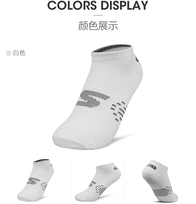 Skechers Skechers Vớ nữ mới Vớ thông thường Vớ thể thao Ba cặp SDSWF18Z916 vớ thể thao dày
