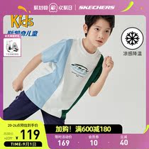 Skechers Scheckie boy short sleeve T-shirt 2022 spring blouses cool comfort Fashion 100 lap casual