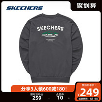 Skechers Skate 2021 autumn new mens knitted simple personality color round neck pullover sports sweater