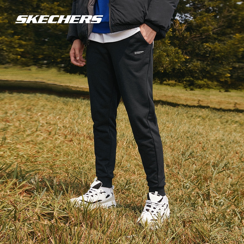 Skechers斯凯奇运动裤男女2023年春季卫裤百搭显瘦束脚裤休闲长裤