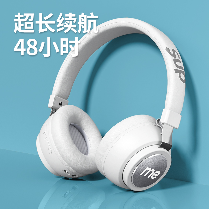 Wireless Bluetooth Headphones Headwear Soundproofing Noise Reduction Male Students Small Han Prints Cool Trend Fashion Students Gaming Electric Race Sports Listening Songs Special Mobile Phone Version Desktop Computer Wired Ear