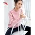 Áo len thể thao nữ Anta 2019 xuân mới mẫu sinh viên màu hồng áo len thể thao nữ cổ tròn áo thun ngắn - Thể thao lông cừu / jumper