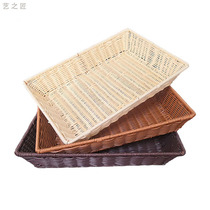 Fruit basket Vine Woven Containing vines Woven Water Fruits Basket Fruits and vegetables Display basket Rectangular Large Reinforcement