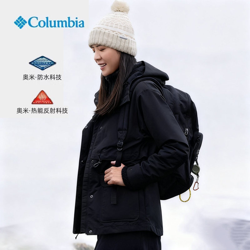 Colombia Outdoor Silver Point Thermal Fleece Three-In-One Jacket Autumn and Winter Windproof and Waterproof Jacket for Women Wr3825 Colombia Outdoor Silver Point Thermal Fleece Three-In-One Jacket Autumn and Winter Windproof and Waterproof Jacket for Women Wr3825