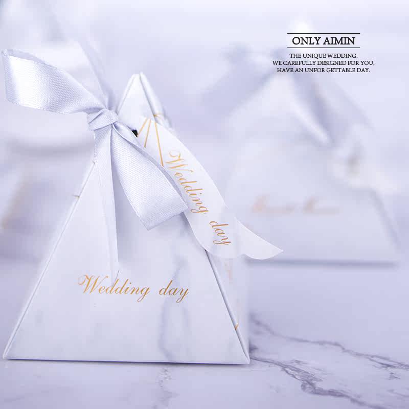 Aimin Wedding anniversary Marble happy candy box Wedding large carton European style creative light luxury new product