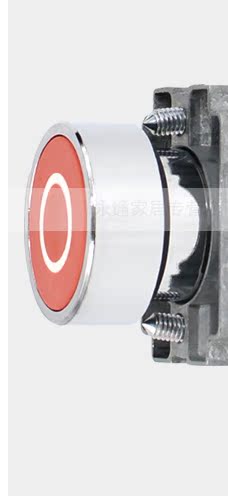 施耐德符号按钮开关22mm红底白圈XB2-BA4322C自复位1常闭停止按钮 XB2BA4322C