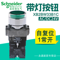 Schneider Illuminated Push button switch 22mm XB2BW33B1C Self-reset 24V 1 normally open LED