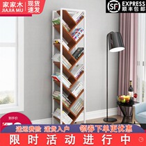 Simple bookshelf landing childrens creative bookcase shelf simple modern student tree-shaped iron bookshelf saving space