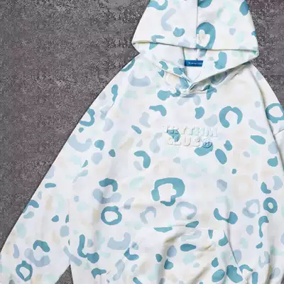 From Mars super milk soft cute spots full printing fried street men and women loose hooded couples net red tide brand INS