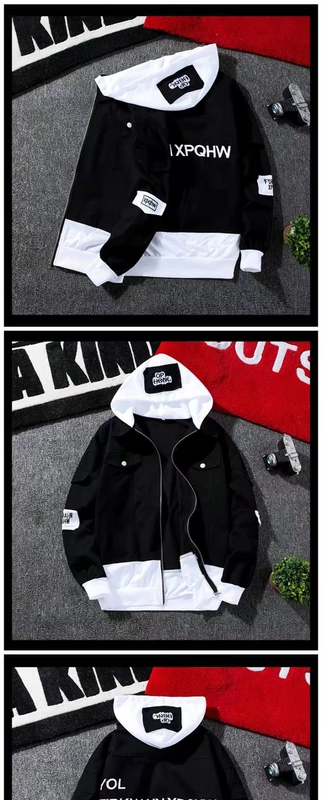 Áo khoác denim mùa xuân và mùa thu nam phiên bản Hàn Quốc của xu hướng xúc xắc quần áo denim đồng phục bóng chày nam màu hồng - Cực lớn shop đồ nam
