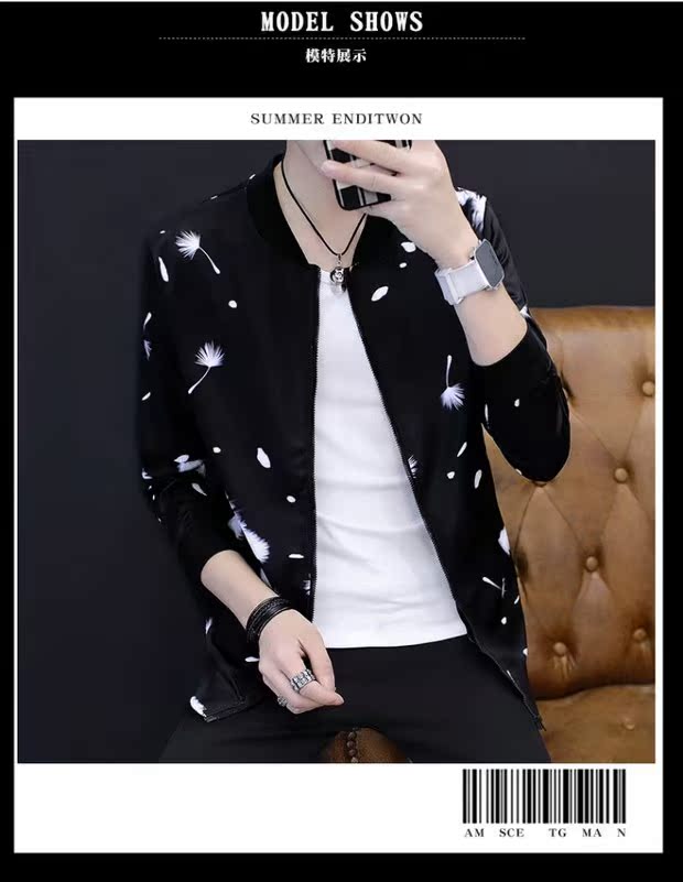 Áo khoác nam mùa xuân phiên bản Hàn Quốc của Slim thời trang cá tính mới xu hướng quần áo hoang dã học sinh đẹp trai mùa xuân thu áo khoác kaki nam