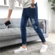 Mùa hè mỏng phần nam lỗ chín điểm quần jeans nam chân thon dài phiên bản Hàn Quốc hoang dã của xu hướng quần xuân hè phong cách thể thao nam
