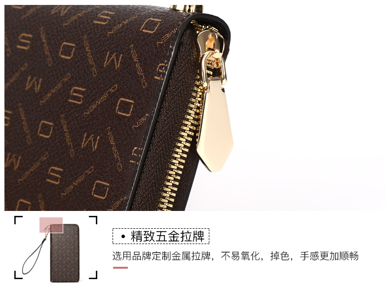 Ou Siman Bà Wallet 2018 Mới Zipper mới Dung lượng lớn Ly hợp cá tính 2019 Ví nam Tide nữ - Ví tiền ví nam lv