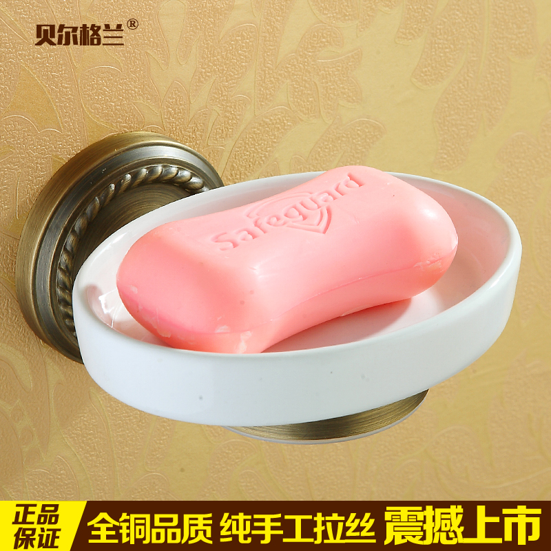 Total Copper Hotel Soap Mesh Soap Butterfly Bathroom Pendant Bathroom Shelve With Makeup Room Soap Rack Wall-mounted Wall Soap Box