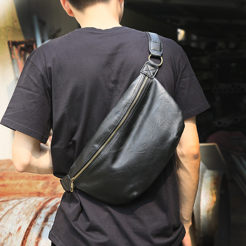 Men's breast bag fashion trend single shoulder bag movement cross-pack bag large capacity retro-new bag