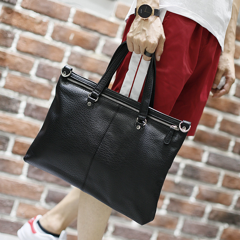 European station men's bag Hand Bag Men's hand horizontal men's bag business shoulder shoulder bag leisure briefcase