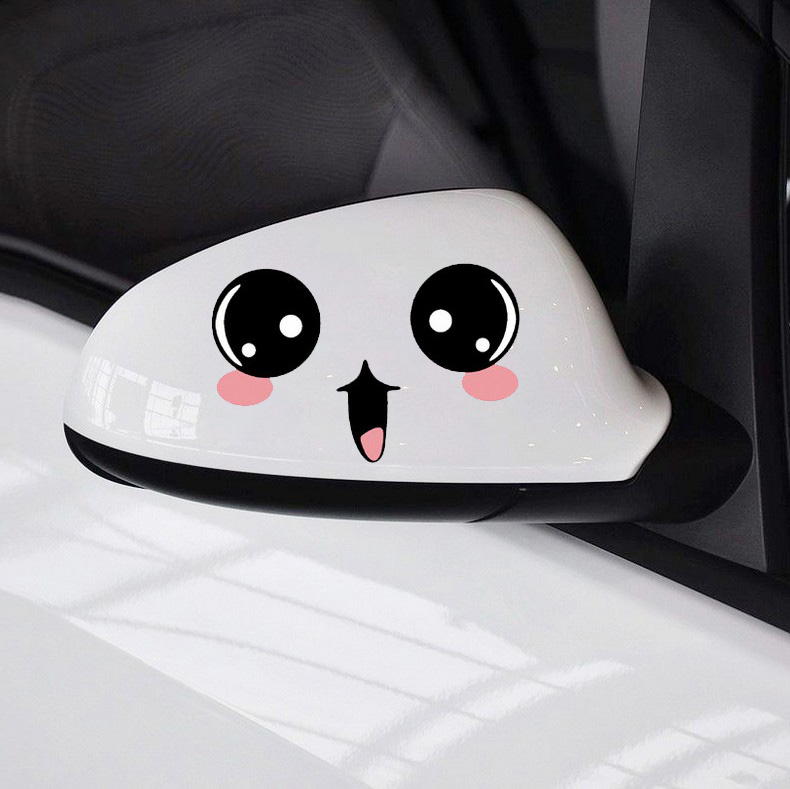 Car rearview mirror sticker reverse mirror sticker cute funny car sticker covering scratch car decoration sticker fuel tank cap sticker