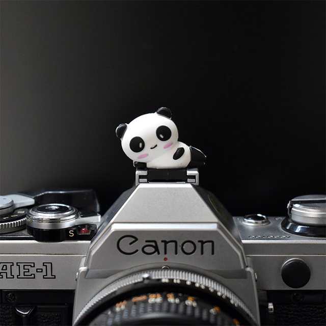 Panda hot shoe protective cover cartoon SLR camera universal Canon Sony mirrorless Fuji Nikon ການປົກຫຸ້ມຂອງເລນກັນຝຸ່ນ