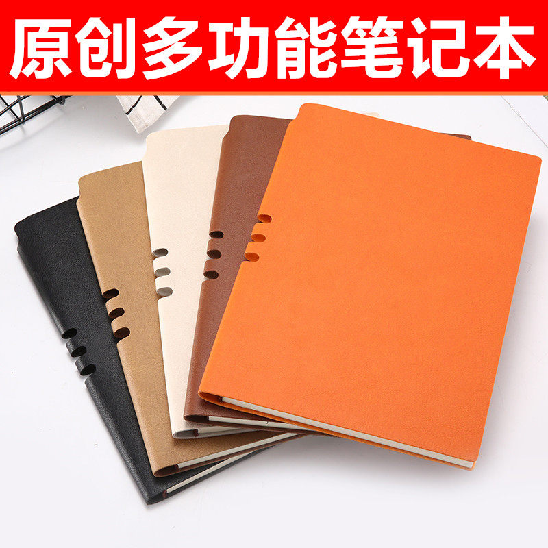Brief Notebook Business A5 Notepad Minutes Ben Notebooks University Office Stationery Small Clear New Leather Face Notepad Thicken Retro Diary ben can be printed LOGO
