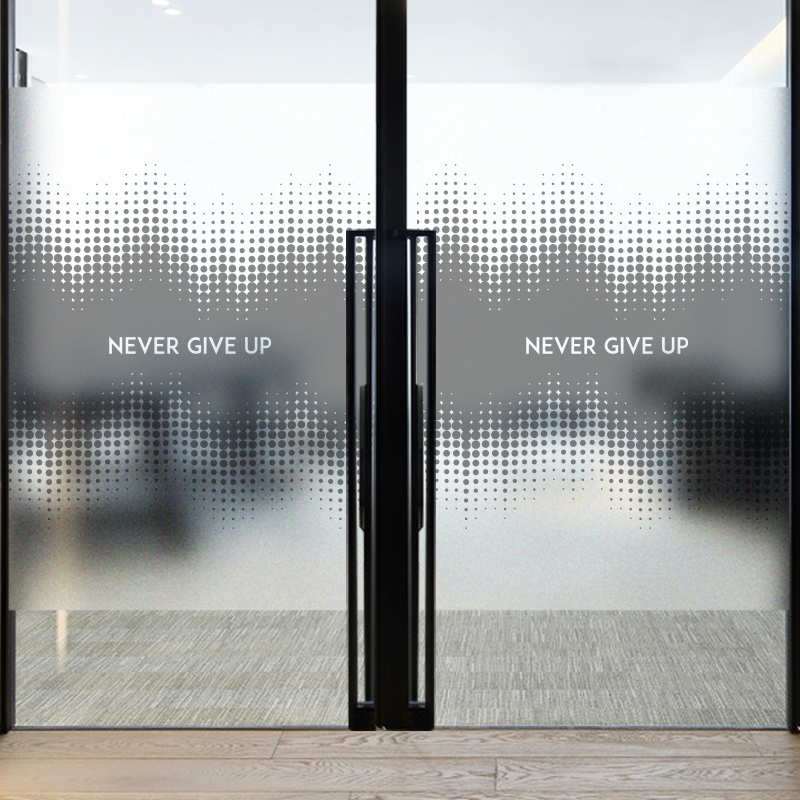 Illusion office Corporate culture Glass door sticker Electrostatic frosted company meeting room partition decoration can be customized