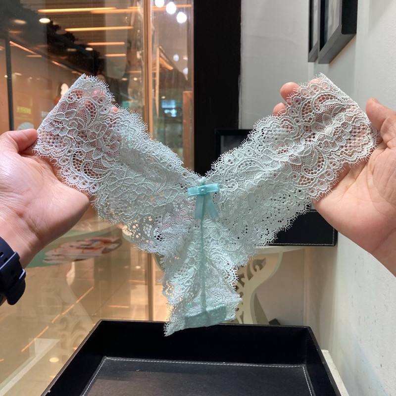 Sexy Lace Low-Waist Wide T-Pants Seamless Thin Women's Underwear Summer Thong Temptation