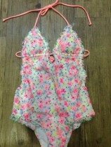 European and American Wind Sexy one-piece swimsuit Colorful Dew Back Conjoined Bikini Bikini Woman