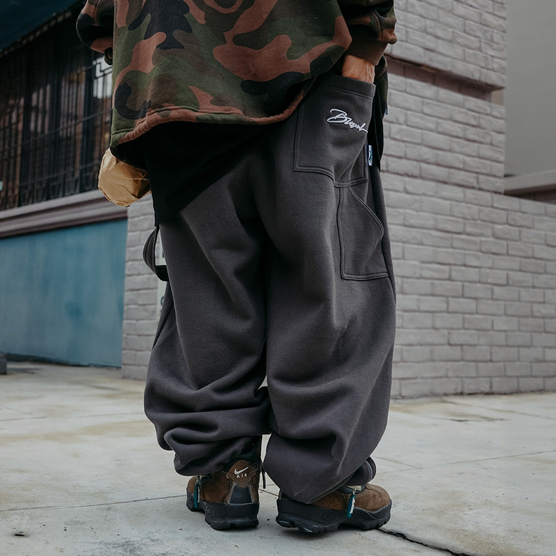 Blacul Hiphop Solid Color Cargo Pants Men's Street Dance Rap Sweatpants Loose Oversized Fleece-Lined Sports Pants Autumn Blacul Hiphop Solid Color Cargo Pants Men's Street Dance Rap Sweatpants Loose Oversized Fleece-Lined Sports Pants Autumn