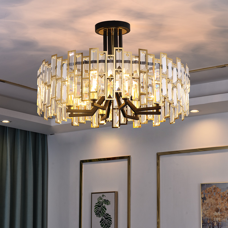 Living room chandelights modern minimalist atmosphere light and luxurious crystal rear modern dining room lamp villa bedroom idea new lamps