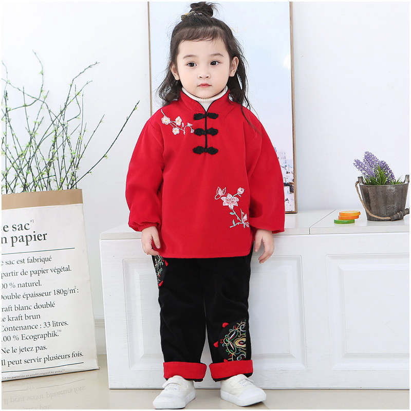 Chinese Fengtang Baby Cover Lightwear Core Winter Anti-dress Long sleeve waterproof vest red coat wear