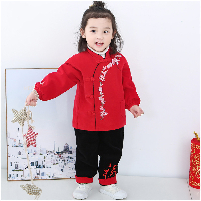 Chinese Fengtang dress girl clothes core core female girl anti-wear long sleeve waterproof shirt red coat