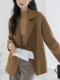 2025 Autumn/Winter New Double-Sided Cashmere Coat Women's Short High-End Loose Suit Collar Double-Breasted Woolen Jacket