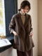 Double-sided cashmere coat for women 2025 new autumn and winter high-end loose temperament small woolen coat for women