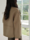 High-End Double-Sided Cashmere Coat for Women, Short Style, 2025 New Autumn and Winter Camel Color, Elegant Loose Woolen Coat for Women