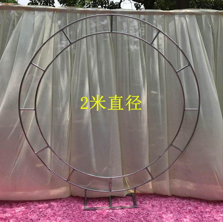 New wedding arrangement floral art round frame ring round flower shelf Circle Cirque Flowers Iron Frame Iron Art Wedding props