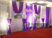 New wedding props background shelf gauze curtain stage layout Welcome sign-in area background gauze curtain wedding props
