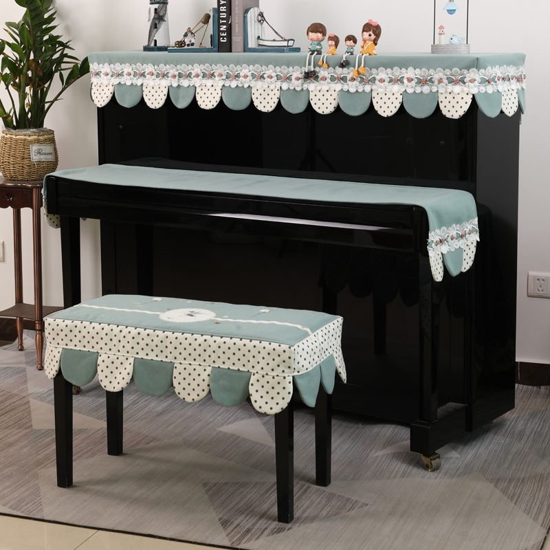 Piano cover half cover light luxury high-end Nordic princess piano dust cover full cover children's piano cover piano cloth cover