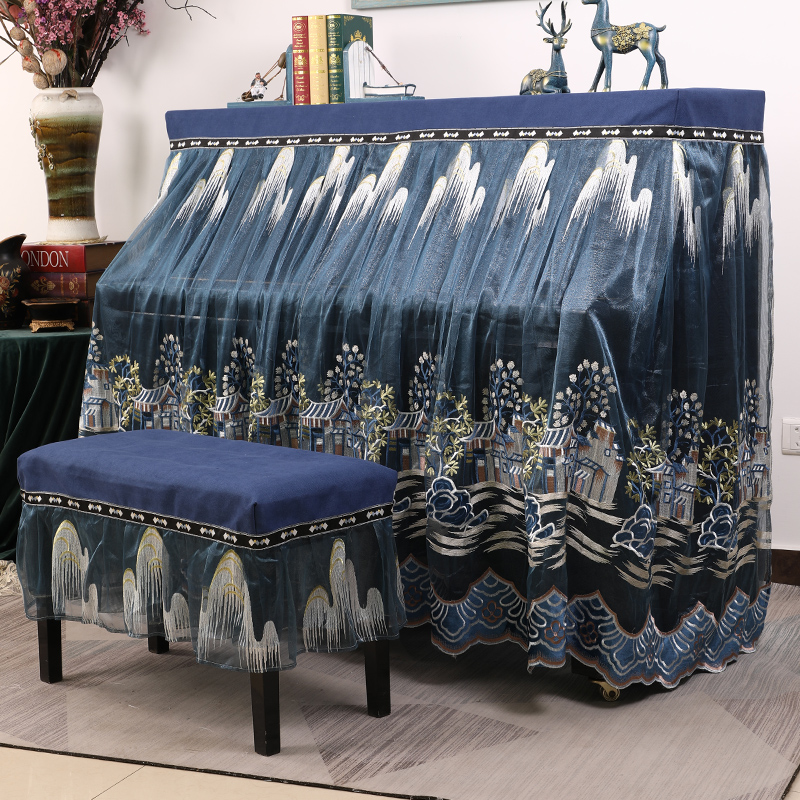 Landscape Residence National Tide Piano Dust Cover Upscale Light Lavish Full Hood New Minima Mountain Leaf Electronic Organ Gebouchen Hood