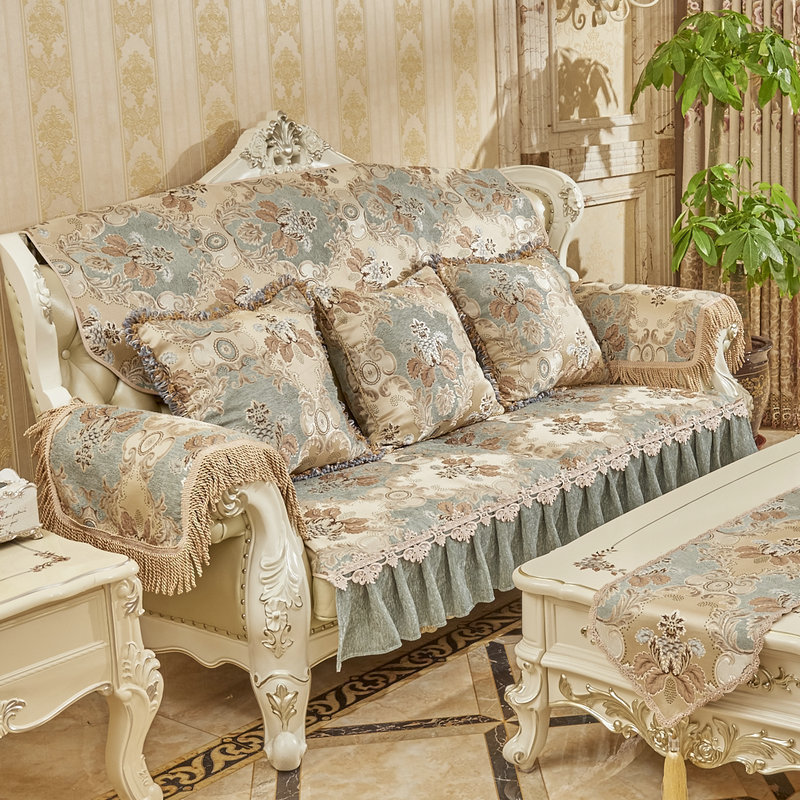 European-style sofa cushion high-end luxury non-slip four seasons universal leather all-inclusive universal sofa cover backrest towel full cover