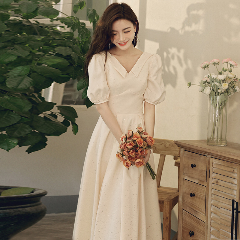 Bridesmaid dress, long advanced spring summer evening dress, high-end