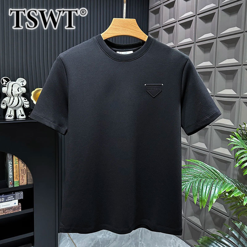 High-End Fleece Thickened Short-Sleeve T-Shirt for Men, Autumn and Winter 2026 New Slim-Fit Casual Versatile Base Shirt Men's Top