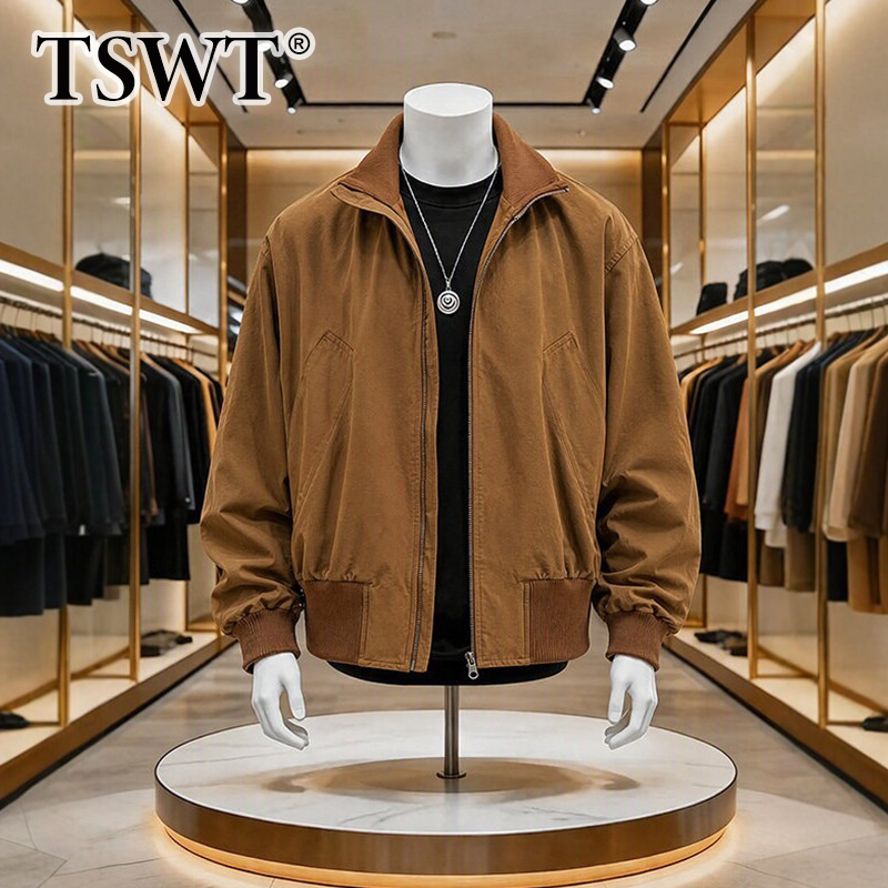 High-End Pilot Jacket for Men, Autumn and Winter 2026 New Vintage Melard Silhouette Short Baseball Jacket